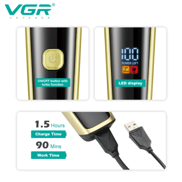 ماشین اصلاح مو صورت و بدن وی جی آر مدل V-366