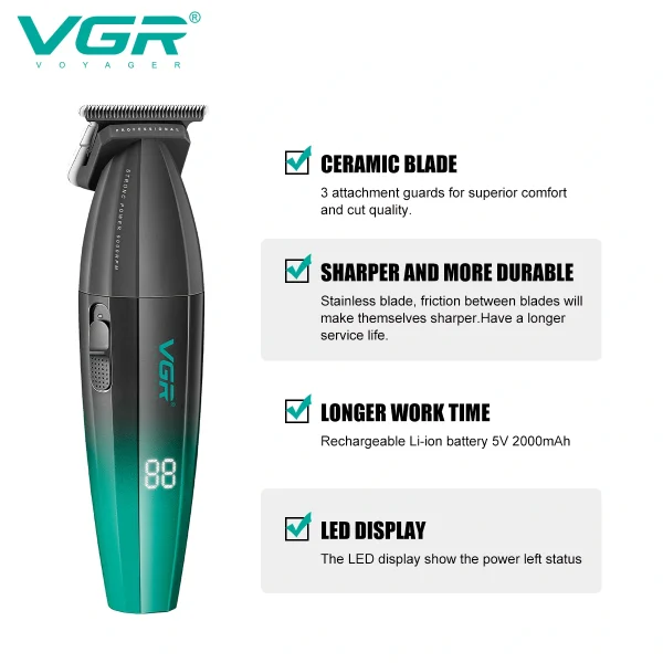 ماشین اصلاح موی سر و صورت وی جی آر مدل V-906
