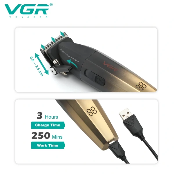 ماشین اصلاح مو سر و صورت وی جی آر مدل V-003