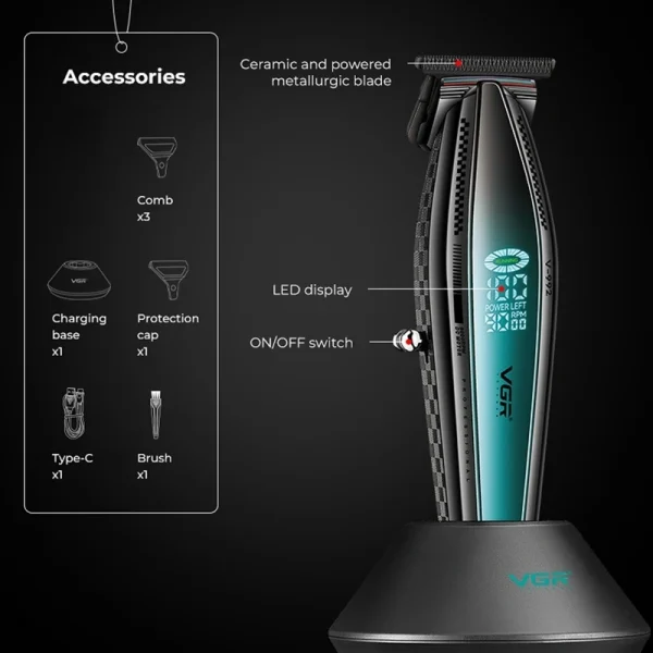 ماشین اصلاح مو سر و صورت وی جی آر مدل V-992